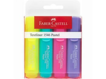 Szövegkiemelő készlet, 1-5 mm, FABER-CASTELL 1546 Pastel, 4 különböző szín (TFC154610)
