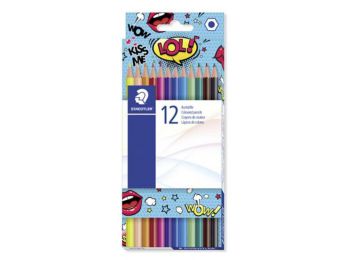 Színes ceruza készlet, hatszögletű, STAEDTLER Comic, 12 különböző szín (TS175COC12)