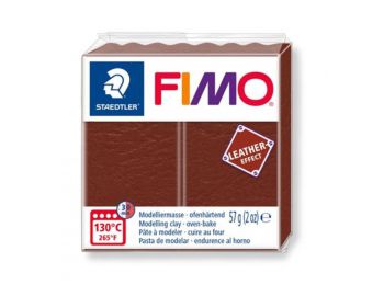 Gyurma, 57 g, égethető, FIMO Leather Effect, dió (FM80107