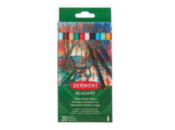 Tűfilc készlet, DERWENT Academy, 20 különböző szín (E