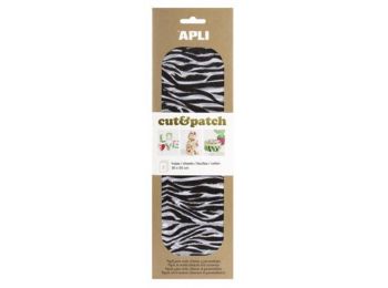 Decoupage papír, 300×500 mm, APLI Cut&patch, zebra minta (