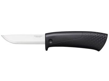 Barkácskés, tokba épített élezővel, FISKARS Hardware (