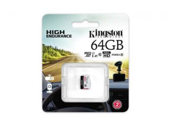 Memóriakártya, microSDXC, 64GB, CL10/U1, A1, 95/30 MB/s, KINGSTON Endurance (MKMS64GE)