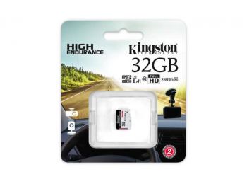 Memóriakártya, microSDHC, 32GB, CL10/U1, A1, 95/30 MB/s, KINGSTON Endurance (MKMS32GE)