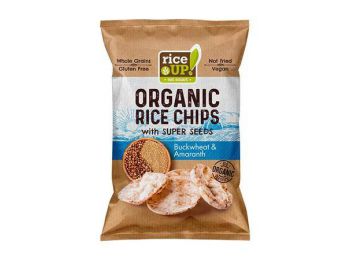 Barnarizs chips, 25 g, RICE UP Bio, hajdinával és amaránt