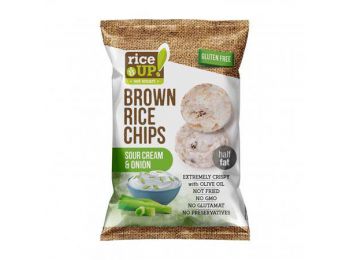 Barnarizs chips, 60 g, RICE UP, hagymás-tejfölös (KHK602)