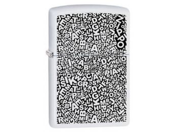 Zippo Öngyújtó, Scattered Letters Design 49213