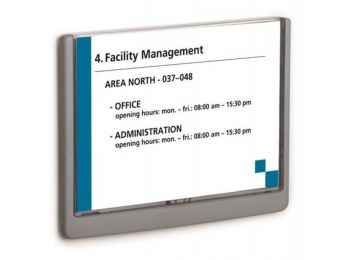 Információs tábla, 148,5x210 mm, DURABLE CLICK SIGN, szü