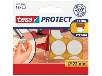 Filckorong, karcolásgátló, 22 mm, TESA Protect, fehér (TE57893)