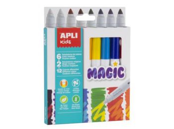 Filctoll készlet, 7,5 mm, APLI Kids Magic, 6+2 különböző szín (LCA16808)