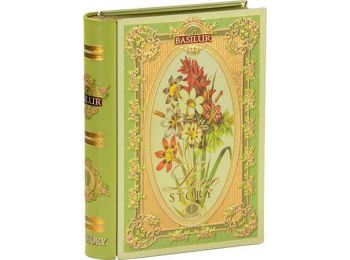 Zöld tea, 100 g, fém könyv dobozban, BASILUR Love Story I (KHKB027)