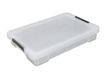Műanyag tárolódoboz, átlátszó, 12 liter, ALLSTORE (CSD
