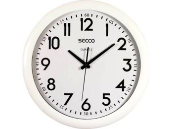 Falióra, 39,5 cm, SECCO, fehér keretes (DFA042)