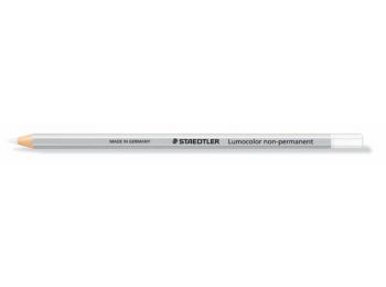 Színes ceruza, hatszögletű, mindenre író, lemosható (omnichrom), STAEDTLER Lumocolor, fehér (TS1080U)