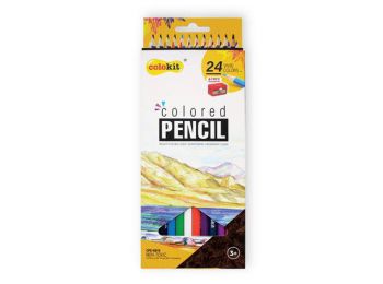 Színes ceruza készlet, hatszögletű, hegyezővel, COLOKIT