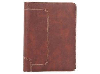 Kalendárium, gyűrűs, betétlapokkal, L, fényes műbőr, 