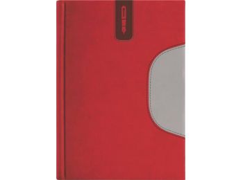 Tárgyalási napló, B5, DAYLINER, Memphis, piros-szürke (N