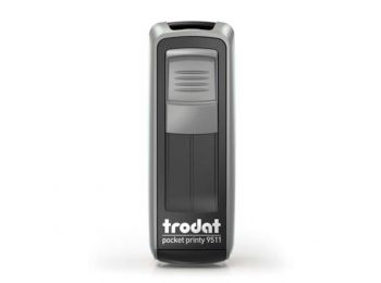 Bélyegző, TRODAT Pocket Printy 9511, ezüst ház, fekete párnával (IT9511E)