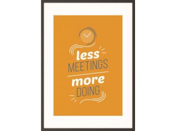 Falikép, motivációs, A4, fekete keret, PAPERFLOW Less mee