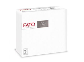 Szalvéta, 1/4 hajtogatott, 38x38 cm, FATO Star, fehér (KHH
