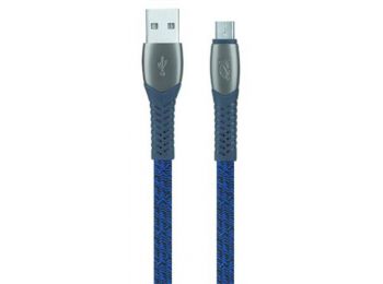 USB kábel, USB - micro USB, 1,2 m, RIVACASE PS6100, kék (RUK6100BL)