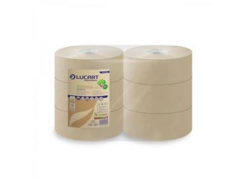 Toalettpapír, 2 rétegű, nagytekercses, 24,5 cm átmérő, LUCART EcoNatural 300, havanna barna (UBC50)