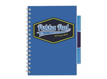 Spirálfüzet, A5, vonalas, 100 lap, PUKKA PAD Vision project book, kék (PUP8612V)