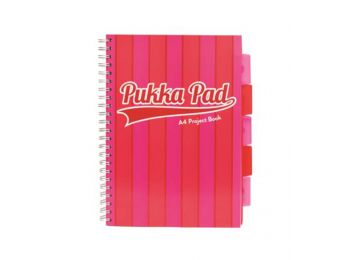 Spirálfüzet, A4, vonalas, 100 lap, PUKKA PAD Vogue project book, rózsaszín (PUP8537V)