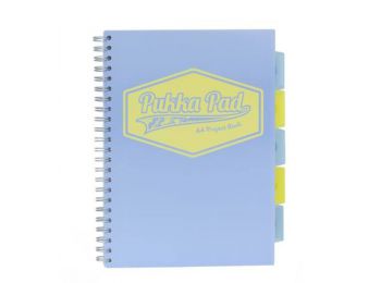 Spirálfüzet, A4, vonalas, 100 lap, PUKKA PAD Pastel project book, vegyes szín (PUP8630V)