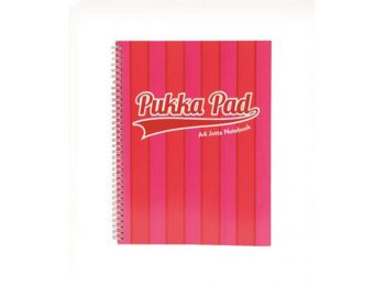 Spirálfüzet, A4, vonalas, 100 lap, PUKKA PAD Vogue Jotta Pad, rózsaszín (PUP8541V)