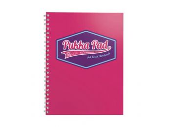 Spirálfüzet, A4, vonalas, 100 lap, PUKKA PAD Vision Jotta Pad, rózsaszín (PUP8613V)