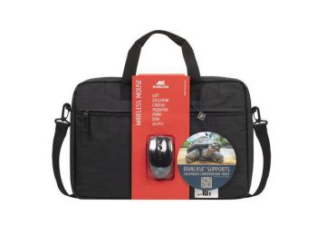 Notebook táska, 15,6, vezeték nélküli egérrel, RIVACASE Regent 8038, fekete (NTRR8038BE)