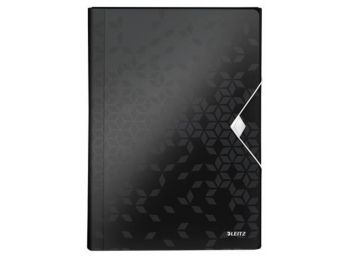 Harmonikamappa, A4, PP, 6 rekeszes, LEITZ Wow, fekete (E4589