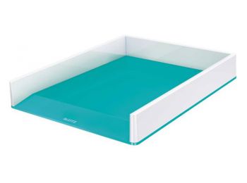 Irattálca, műanyag, kettős színhatású, LEITZ Wow, jég