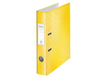 Iratrendező, 52 mm, A4, karton, LEITZ 180 Wow, sárga (E100