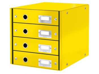 Irattároló, laminált karton, 4 fiókos, LEITZ Click&Store
