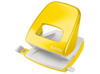 Lyukasztó, kétlyukú, 30 lap, LEITZ Nexxt Wow, sárga (E50