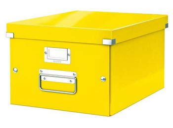 Irattároló doboz, A4, LEITZ Click&Store, sárga (E60440016