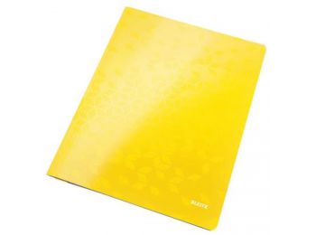 Gyorsfűző, laminált karton, A4, LEITZ Wow, sárga (E30010