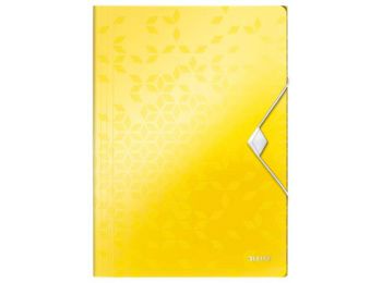 Gumis mappa, PP, A4, LEITZ Wow, sárga (E45990016)