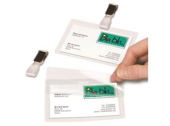 Névkitűző, csíptetővel, hidegen laminálható, TARIFOLD