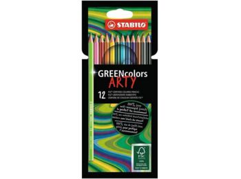 Színes ceruza készlet, hatszögletű, STABILO GreenColors 