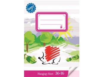 Füzet, tűzött, A5, hangjegy, 32 lap, ICO Süni Sulikész 