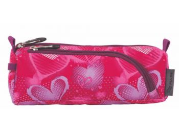 Tolltartó, cipzáras, PULSE Mini Wheels Heart, rózsaszín 