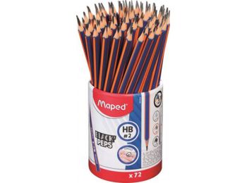 Grafitceruza, ceruzatartó, HB, háromszögletű, MAPED Blac