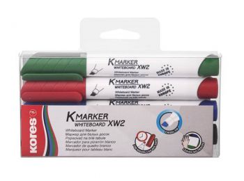 Tábla- és flipchart marker készlet, 1-3 mm, vágott, KORE