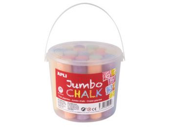 Aszfaltkréta, kerek, jumbo, 20 darabos, APLI, vegyes színe