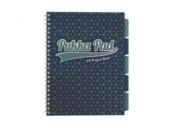 Spirálfüzet, A4, vonalas, 100 lap, PUKKA PAD Glee project book, sötétkék (PUPB3004V)