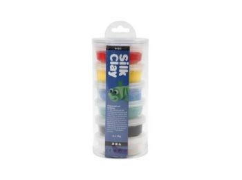 Gyurma készlet, CREOTIME Silk Clay, 6 különböző szín (