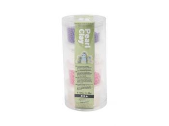 Gyurma készlet, CREOTIME Pearl Clay, 3 különböző szín 